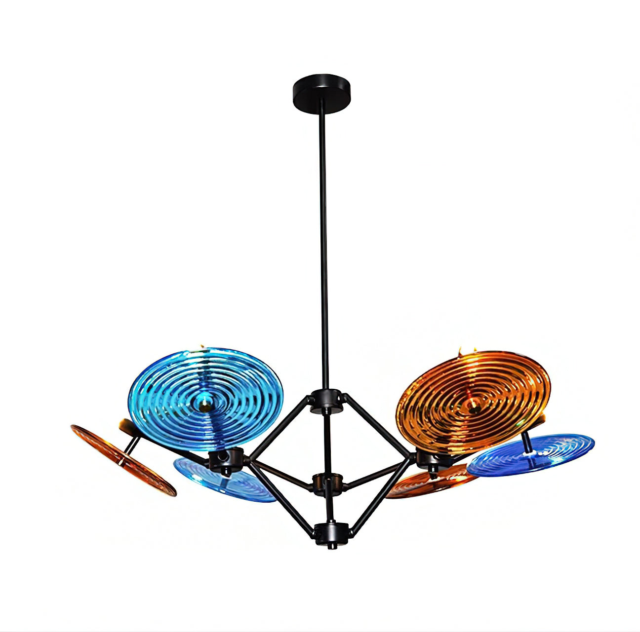 Vibrant Rotary Chandelier - Modern Spinning Ceiling Light Fixture for Dining Room, Bedroom & Living Room Decor | Energy Efficient LED Lighting Solution