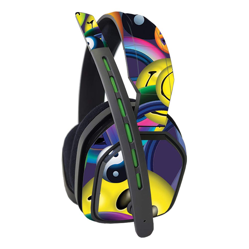 MightySkins Vinyl Decal Wrap Cover for Astro A10 Headset - Peace Smile Design | Protective & Durable Skin | Easy to Apply & Remove | Made in USA | Perfect for Gaming, Streaming & Customizing Your Headset