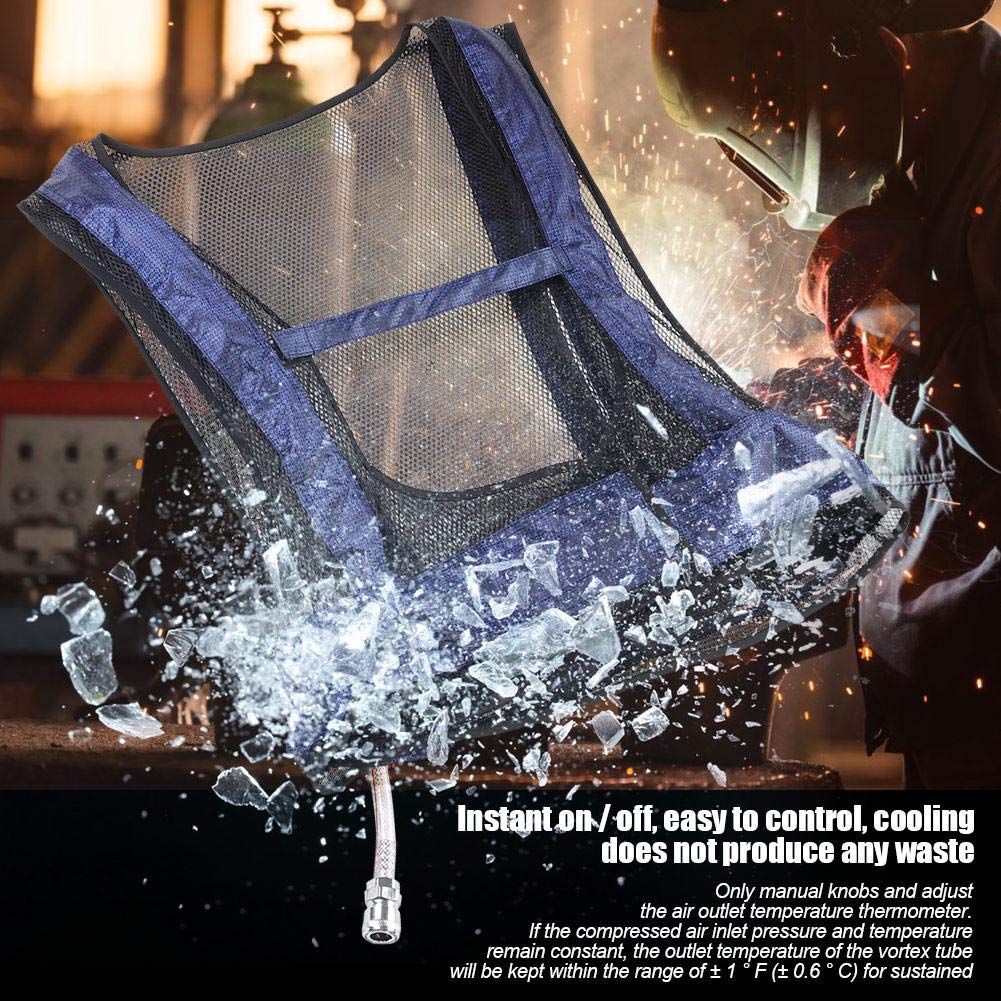Yosoo Air Conditioned Cooling Vest for Welding & Steel Work - Vortex Tube Compressed Air Cooling Vest - Stay Cool in Hot Environments - Perfect for Welding, Construction & Outdoor Work