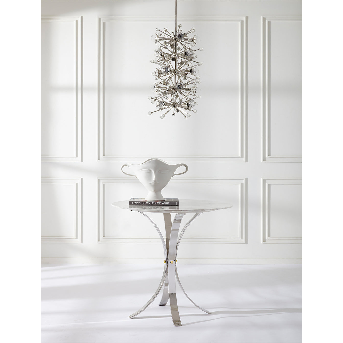 Stylish Electrum Café Table - Modern Metal Bistro Table for Indoor & Outdoor Dining, Restaurants, and Coffee Shops