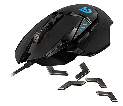 Logitech G502 Proteus Spectrum RGB Gaming Mouse - 12,000 DPI Adjustable, 11 Programmable Buttons, Customizable Weights (5x3.6g) - Perfect for FPS, MMO & Esports Gaming - PC & Mac Compatible