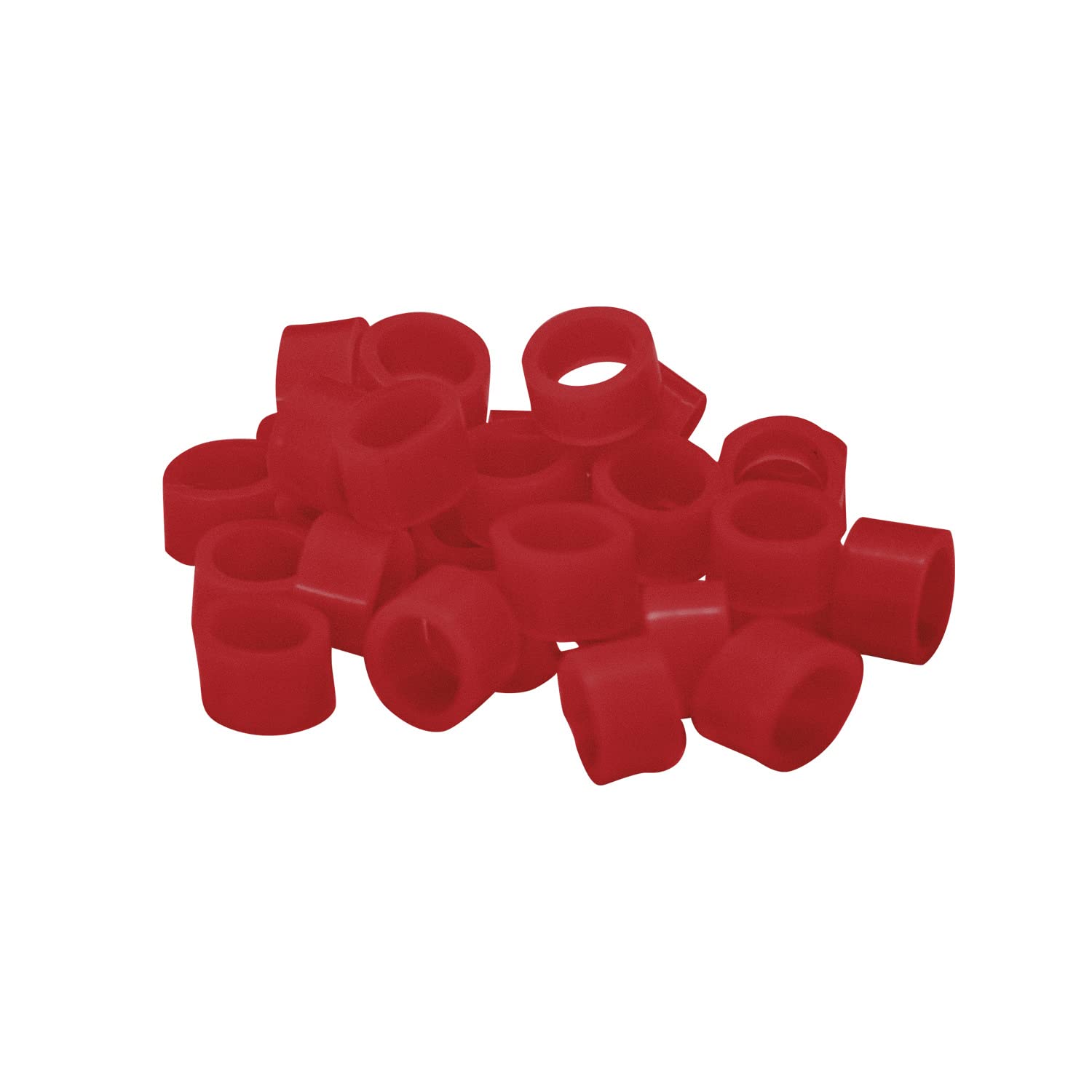 100pcs Dental Silicone Color Code Rings - Easy to Clean, Strong & Durable for Dental Instrument Identification (Red) | Perfect for Dental Offices, Clinics & Sterilization Organization