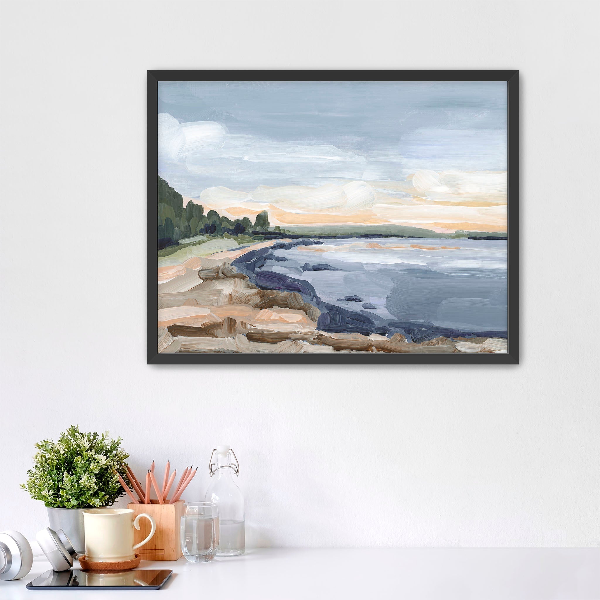 Beautiful Marsh Landscape Art Print - Nature Wall Decor for Living Room, Bedroom & Office - Handmade Canvas Painting