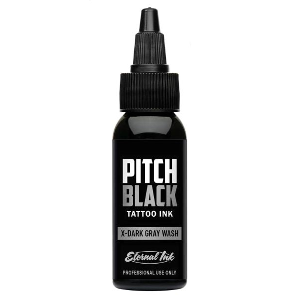 Eternal Pitch Black Gray Wash X Dark Ink - Premium Black Ink for Tattoos, Art & Calligraphy - Perfect for Professional Artists & DIY Projects