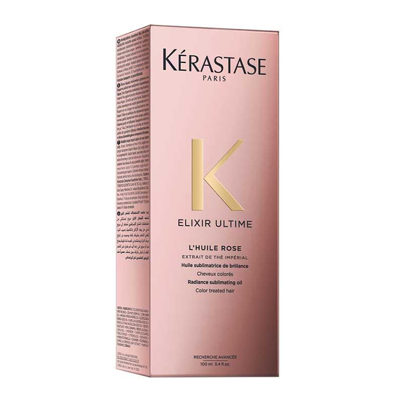 Kérastase Elixir Ultime Rose Hair Oil - Nourishing & Shine Enhancing Treatment for Dry, Damaged Hair - Perfect for Daily Use & Special Occasions