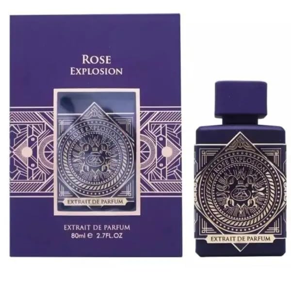 Rose Explosion Extrait de Parfum - Unisex Eau de Parfum 2.7 Fl Oz (80ml) Long-Lasting Floral Fragrance for Women & Men - Perfect for Date Night, Special Occasions & Daily Wear