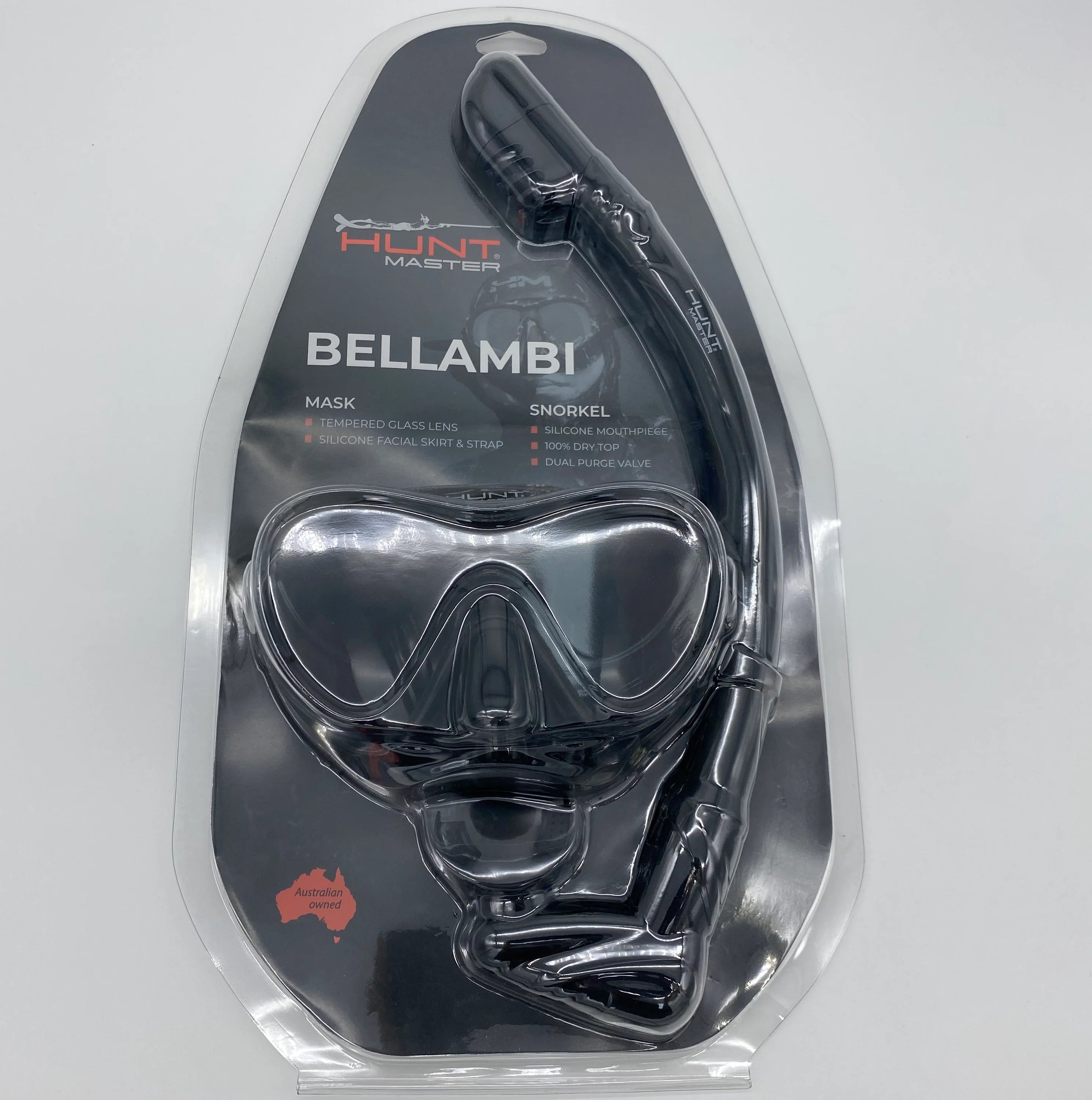 Hunt Master Bellambi Full Face Snorkel Mask Set for Adults - No Container Included | Perfect for Scuba Diving, Snorkeling & Underwater Adventures