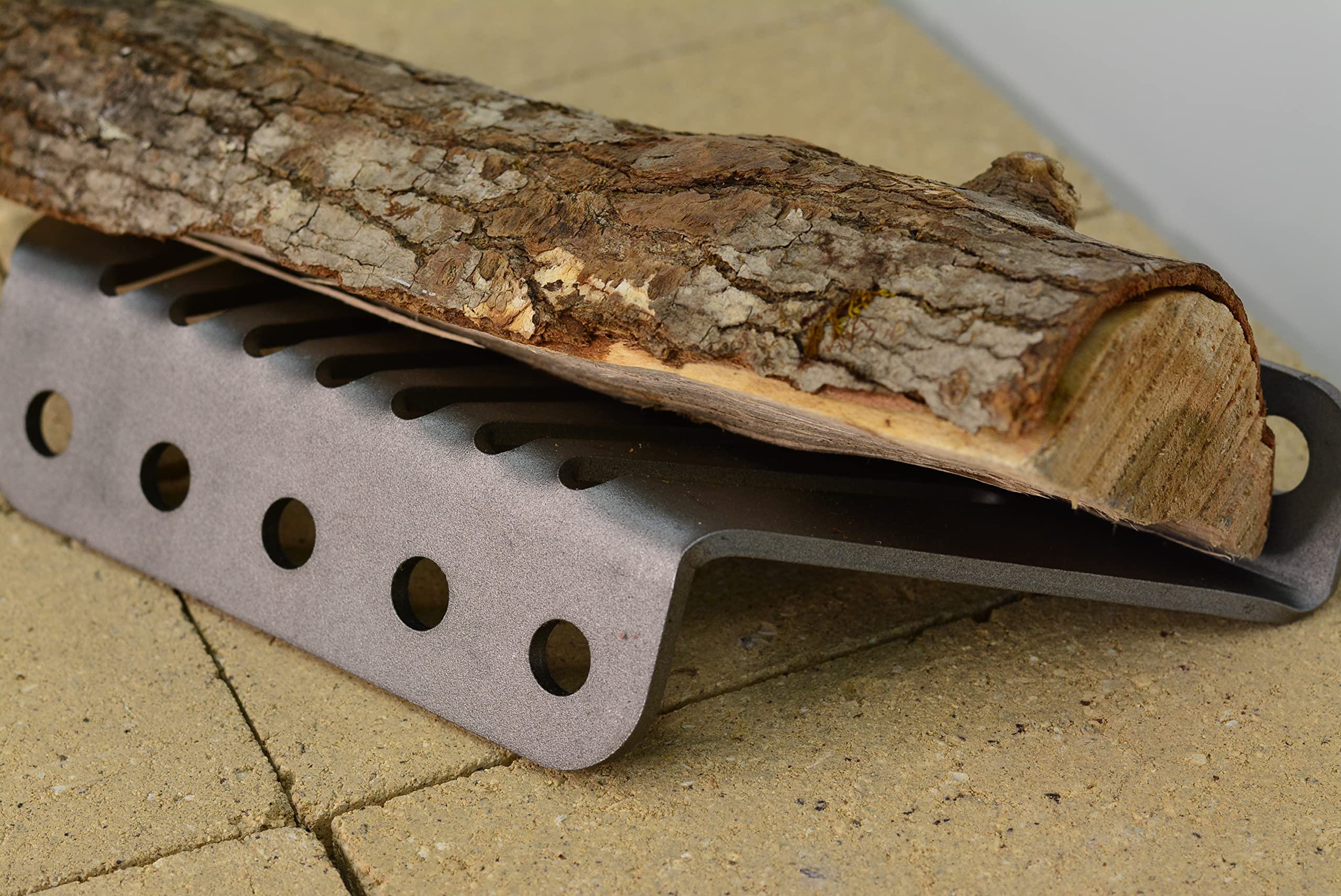 NU2U Wood Pizza Oven Firewood Log Rack - Universal Fit for Small Wood Pizza Ovens - Durable 1-Piece Firewood Holder for Outdoor Cooking, Camping & Backyard BBQs