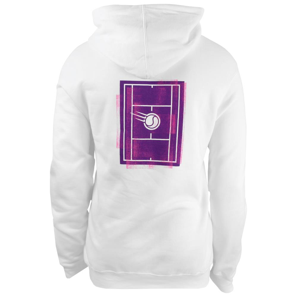 Unisex Grunge Court Hoodie for Tennis & Casual Wear - White | Stylish & Comfortable Sweatshirt for Men & Women - Perfect for Training, Matches & Everyday Fashion