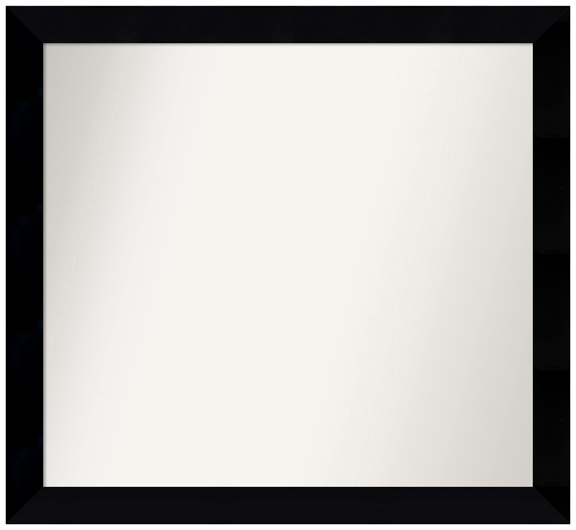 Amanti Art Non-Beveled Custom Wall Mirror 22.5 x 24.5 Inches - Black Museum Frame - Bathroom, Living Room, Bedroom Decor - Various Sizes Available - Elegant Home & Office Wall Mirror