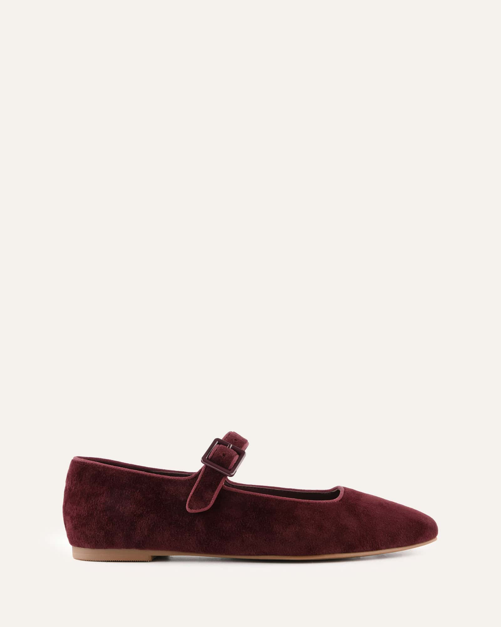 SERAFINA Women's Casual Flats - Merlot Velvet Slip-On Shoes for Comfort & Style | Perfect for Work, Travel & Everyday Wear