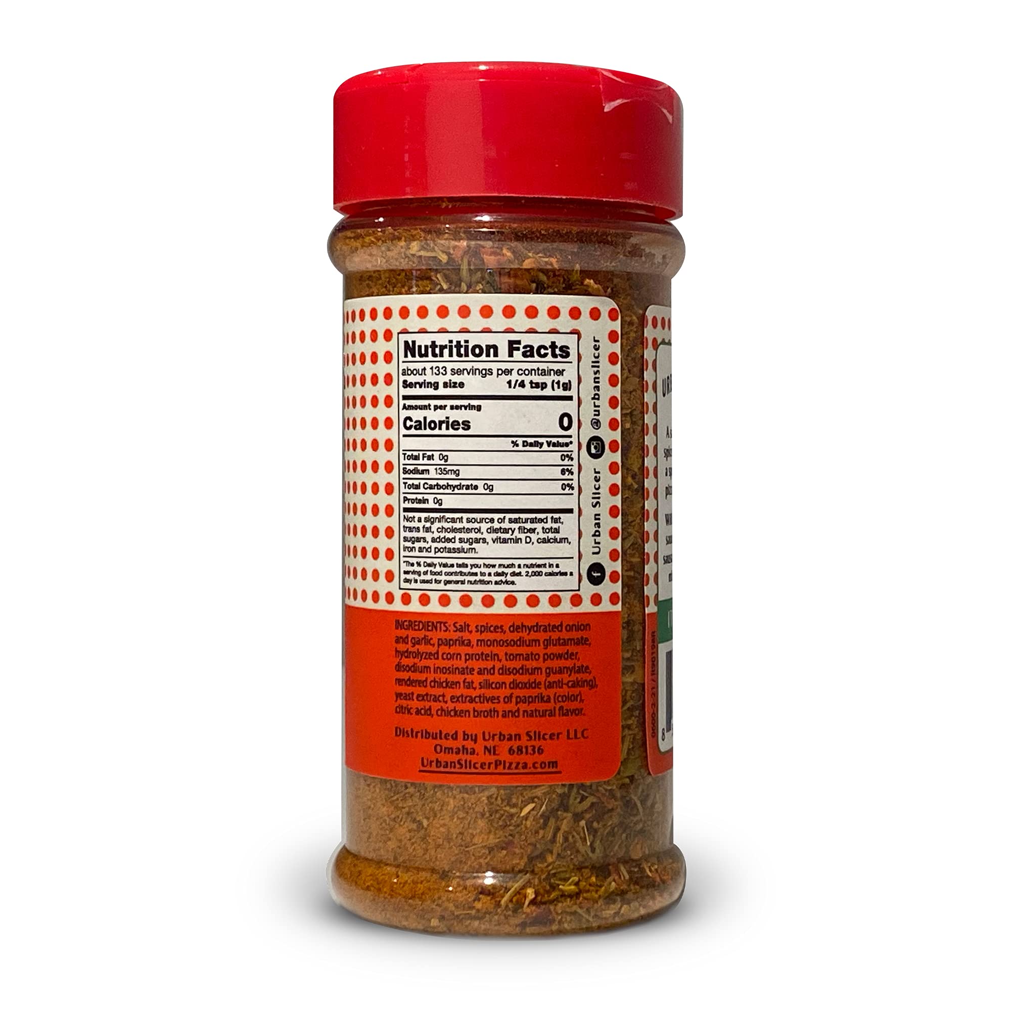 Urban Slicer Pizza Worx - Premium Red Pizza Seasoning Blend - Extraordinary Italian Spices - 4.7 oz Bottles (2-Pack) - Perfect for Homemade Pizza, Pasta & Garlic Bread