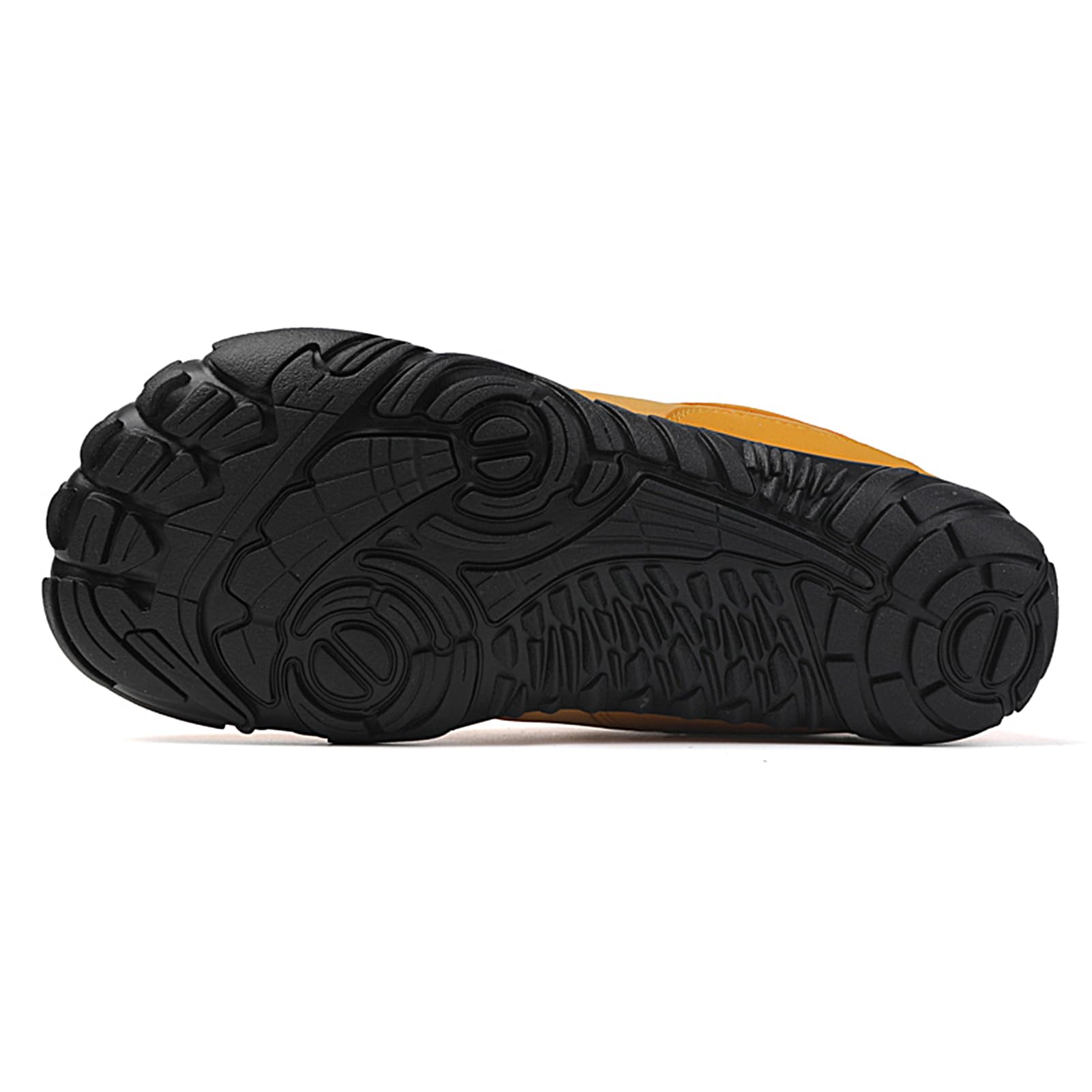 **Caits Barefoot Hiking Shoes for Men - Wide Toe Box, Non-Slip & Quick-Drying | Zero Drop Barefoot Sole, Fully Waterproof | Ideal for Trail Running, Camping & Outdoor Adventures (Yellow)**