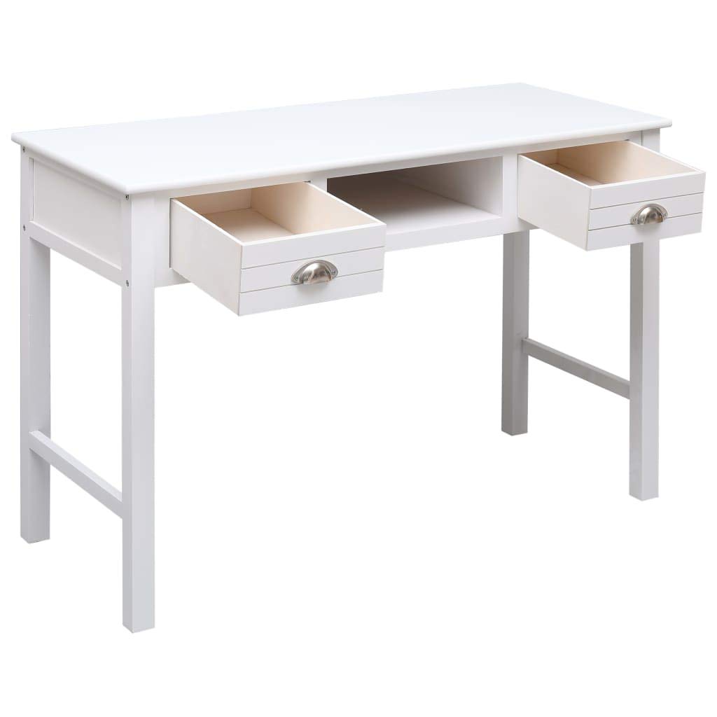 FAMIROSA White Wooden Writing Desk 43.3