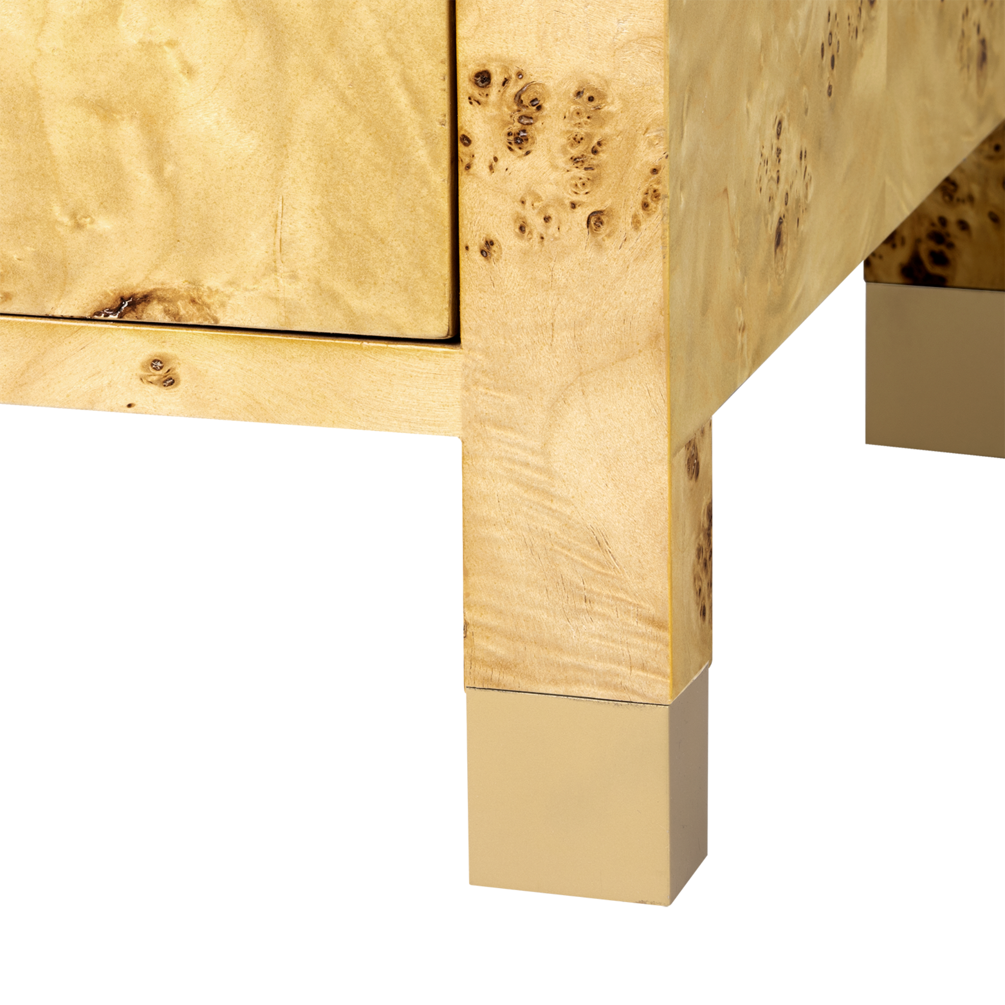 Cole 3-Drawer Nightstand with Burl Wood Finish - Perfect for Bedroom, Living Room & Office Storage