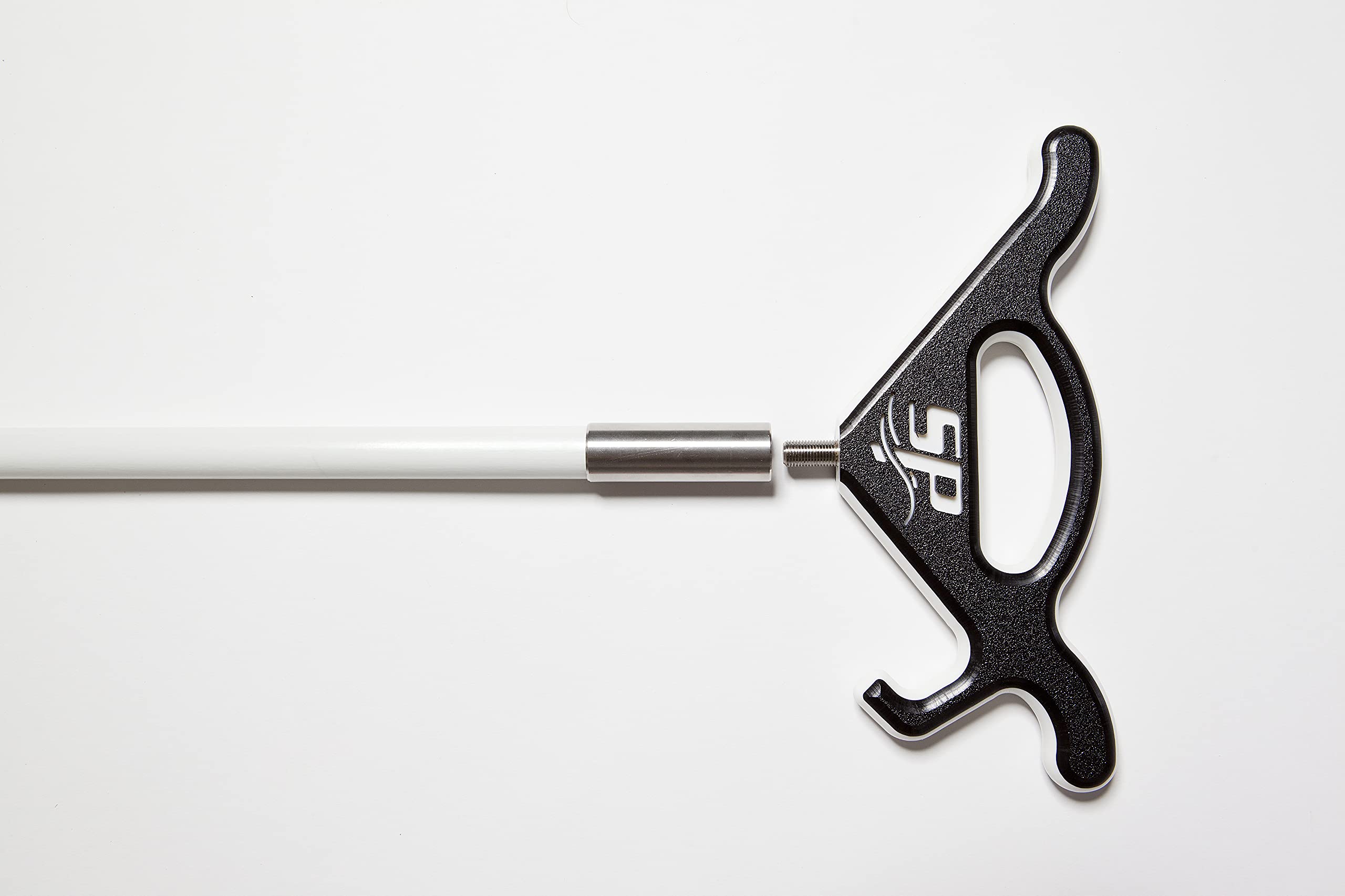 Stayput Anchor Shallow Water Anchor Kit - 10ft or 12ft Pole Spike with Super Grip Handle (White/Black) - Perfect for Kayak, Canoe & Small Boat Fishing in Lakes & Rivers
