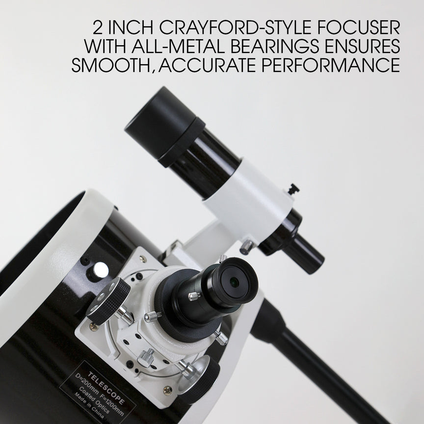 Sky Watcher Flextube 200P SynScan GoTo Collapsible Dobsonian Telescope - 8 Inch Aperture Astronomy Telescope with Auto Tracking for Stargazing, Astrophotography & Backyard Observation