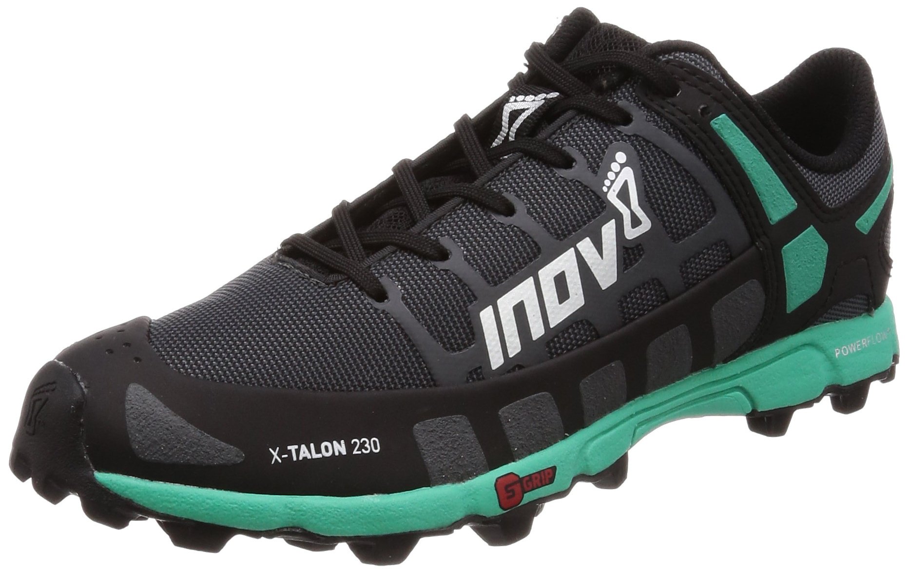 Innovative Women's X-Talon 230 Trail Running Shoes - Lightweight & Durable for Off-Road Adventures - Grey/Teal - Size 6.5 - Perfect for Hiking, Trail Running & Outdoor Fitness
