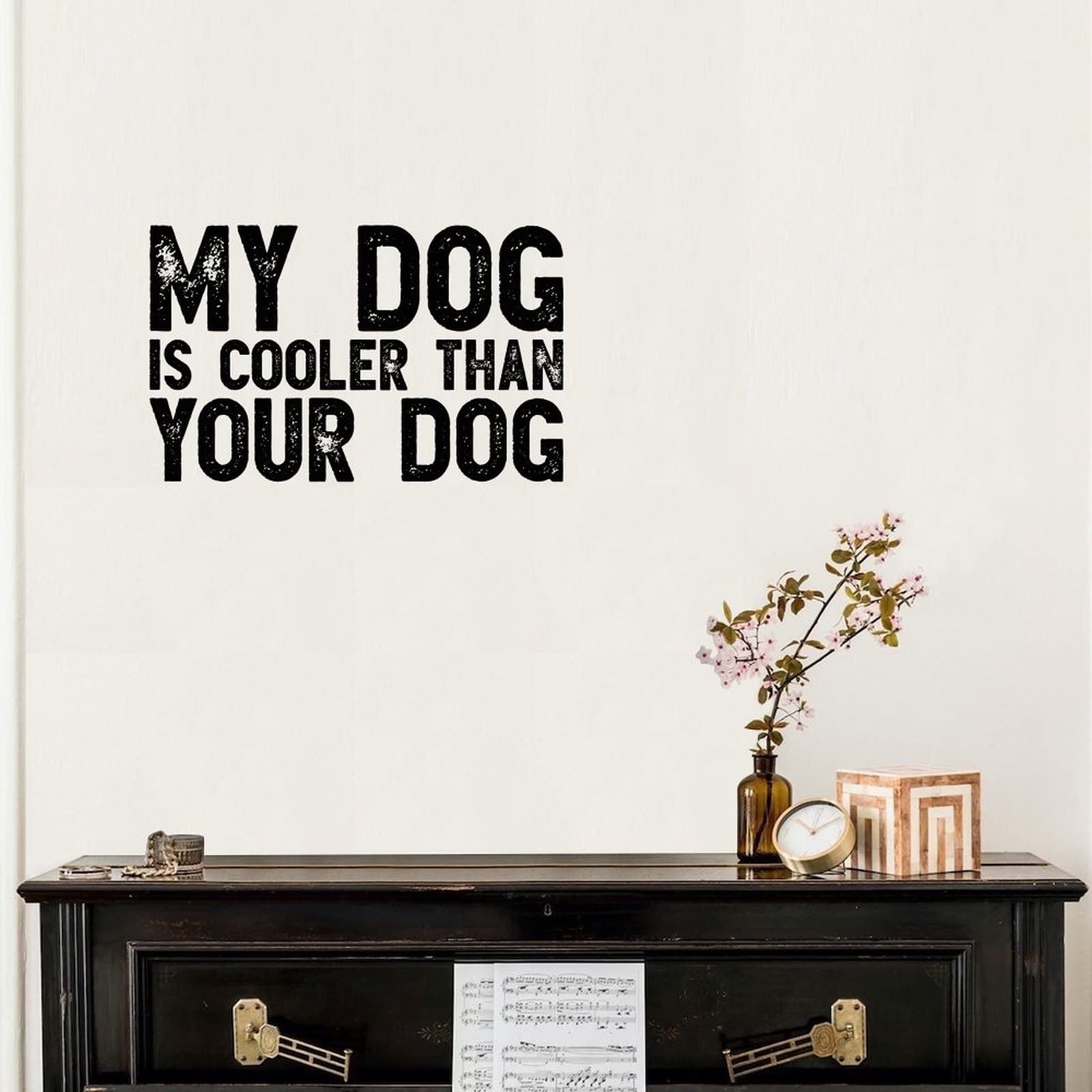 Funny Dog Wall Decal - Peel & Stick Vinyl Sticker for Office, Kids Room & Kitchen