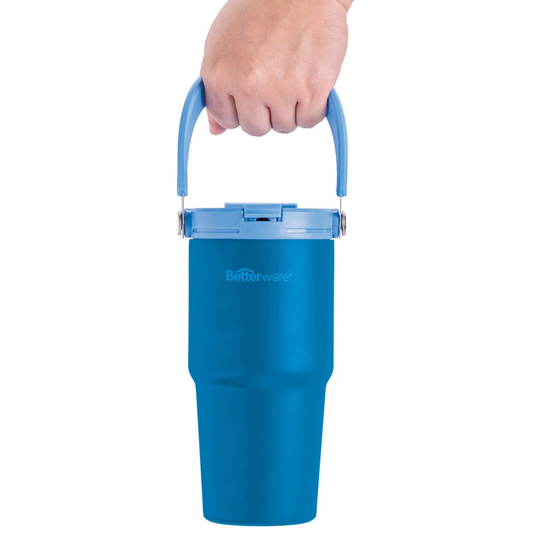 Premium Blue Thermal Tumbler - 20oz Stainless Steel Vacuum Insulated Travel Mug - Keeps Drinks Hot/Cold for 24 Hours - Perfect for Coffee, Tea, Hiking, Camping & Office Use