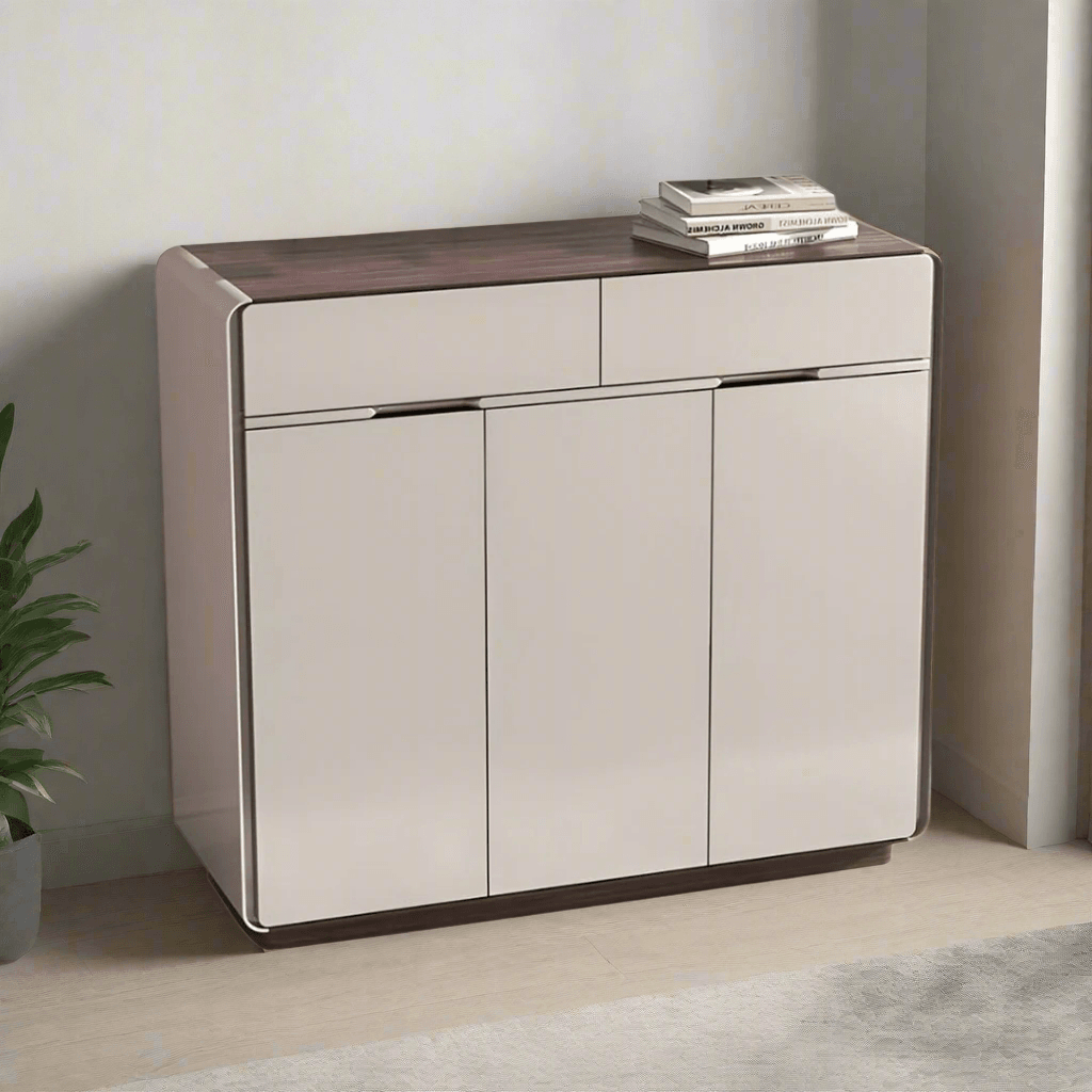 Maura 3-Door Shoe Storage Cabinet - Organize & Display Shoes - Perfect for Entryway, Closet, or Bedroom Storage