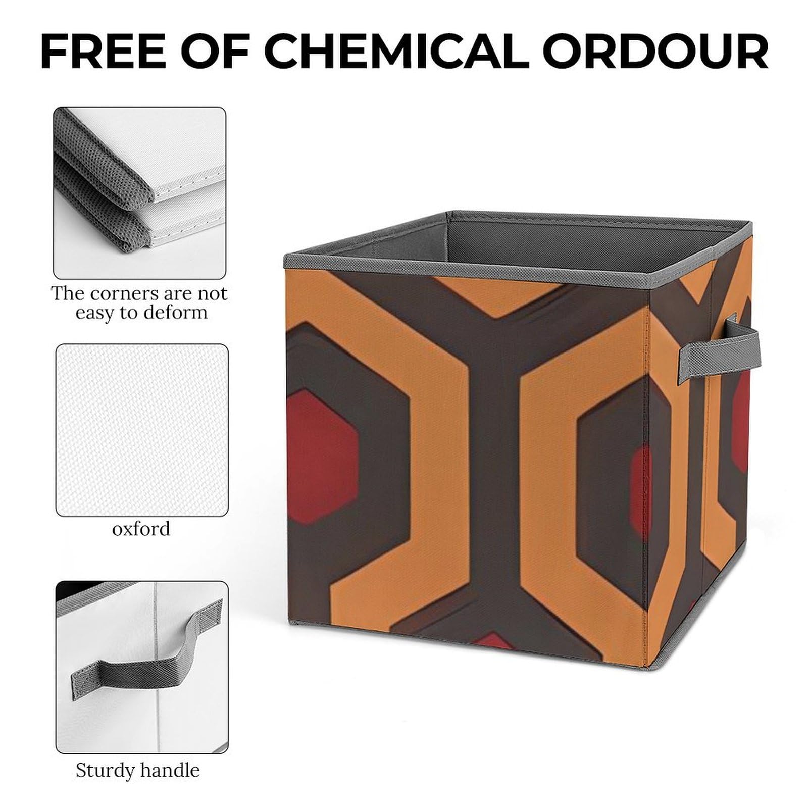 Collapsible Storage Bins with Handles - Printed Shining Overlook Design Organizing Baskets for Home, Office, Closet & Pantry Organization