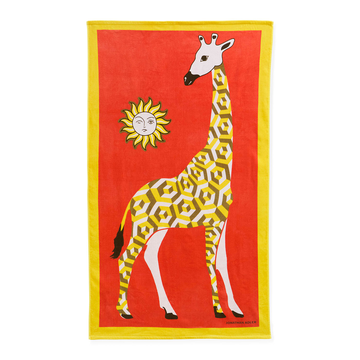 Soft & Absorbent Giraffe Print Beach Towel - Large 60