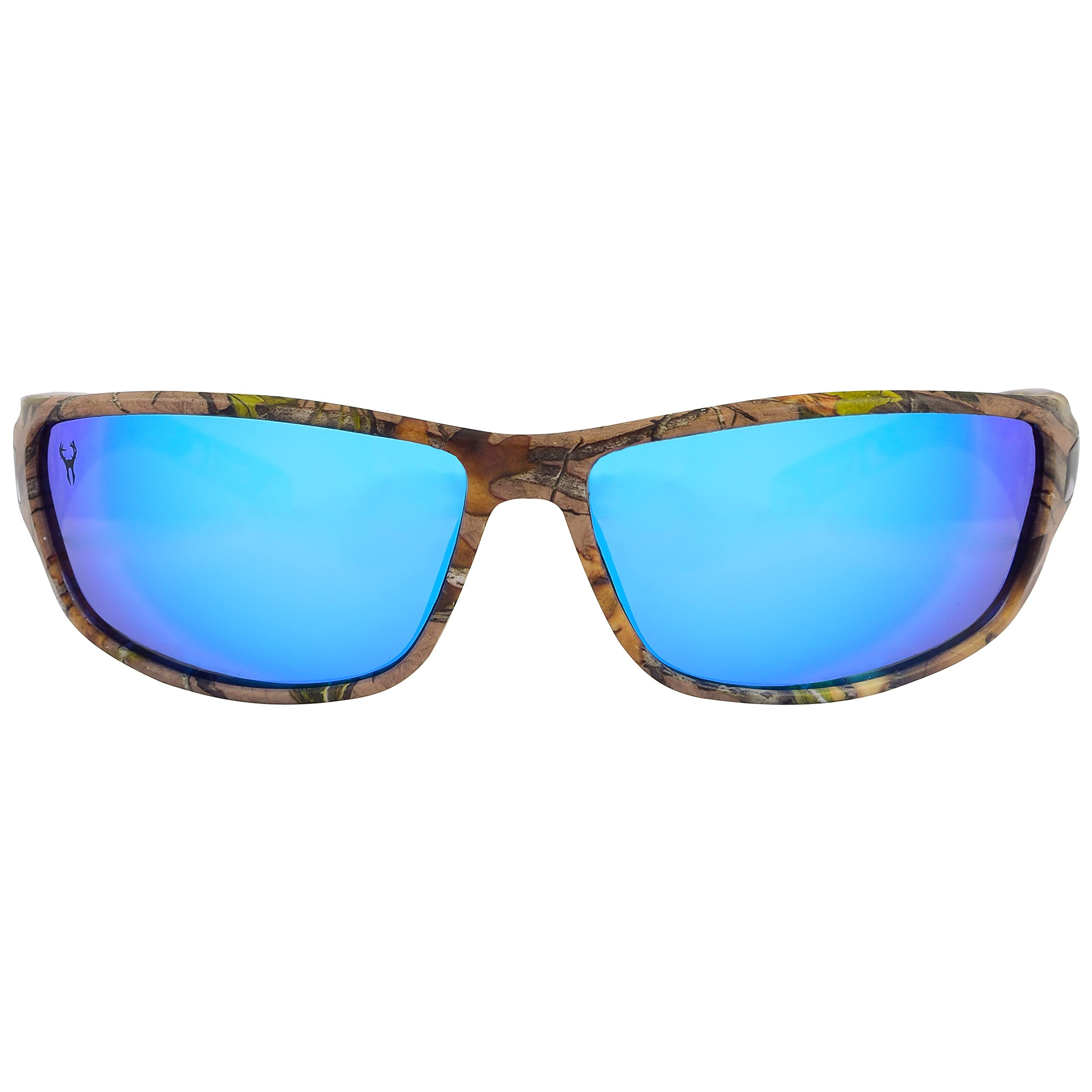 Men's Hornz Brown Forest Camouflage Polarized Sunglasses - WhiteTail Series with Free Microfiber Pouch | Outdoor Hunting, Fishing & Hiking Accessories