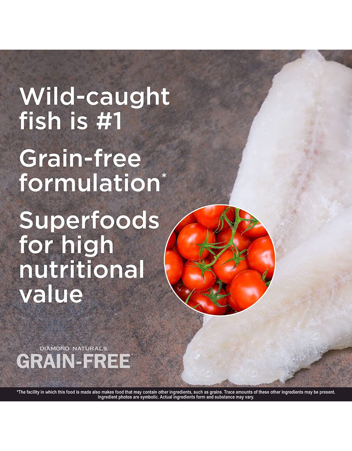 Diamond Naturals Grain-Free Whitefish & Sweet Potato Dog Food - 5lb & 15lb Bags | High Protein Dry Food for Adult Dogs with Sensitive Stomachs | Perfect for Indoor & Outdoor Active Pets