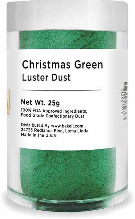 Christmas Collection Luster Dust Combo Pack A (8 PC SET) 25 Gram Jar - Edible Cake Decorating Dust for Holiday Baking, Cookies, Cupcakes & DIY Crafts