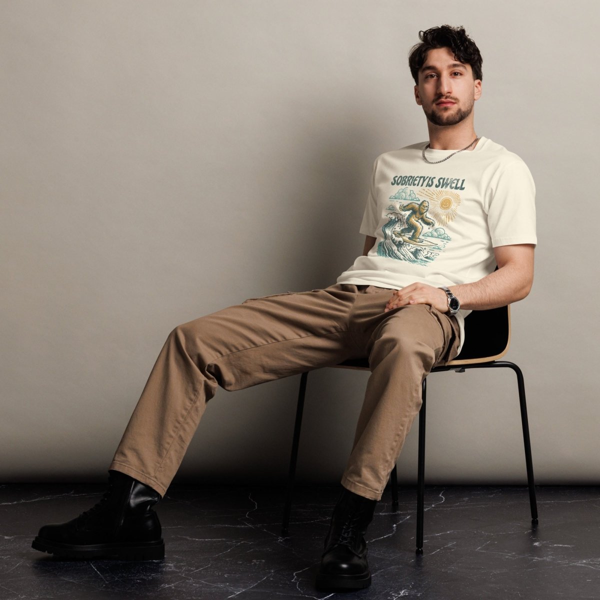 Sobriety is Swell Premium Unisex T-Shirt - Comfortable Cotton Tee for Men & Women - Perfect for Sober Living, Recovery Support & Casual Wear