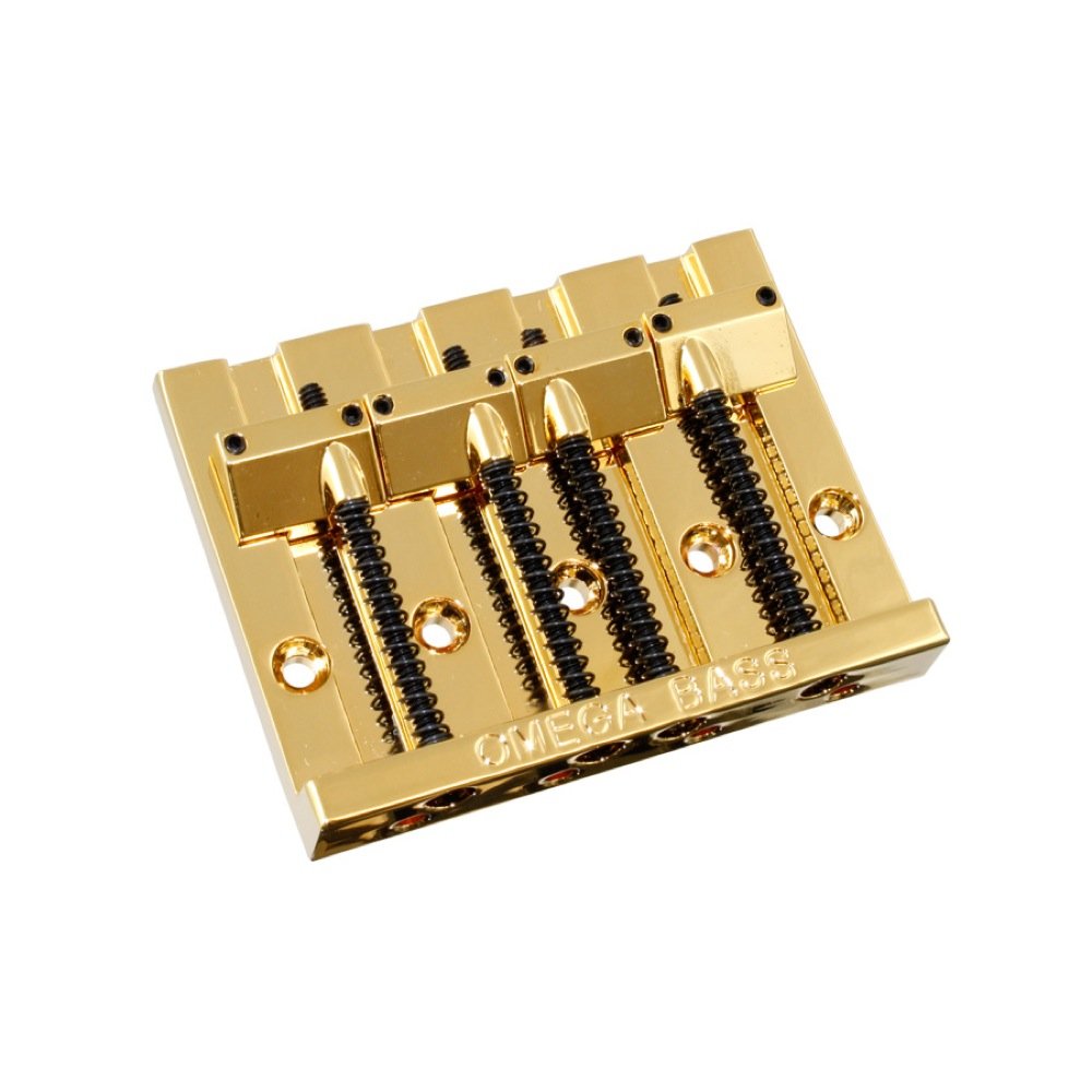 Omega Bass Bridge 4 String Replacement for Electric Guitar - BB-3350-002 | Allparts Small Parts | Perfect for Bass Guitar Repair & Upgrades
