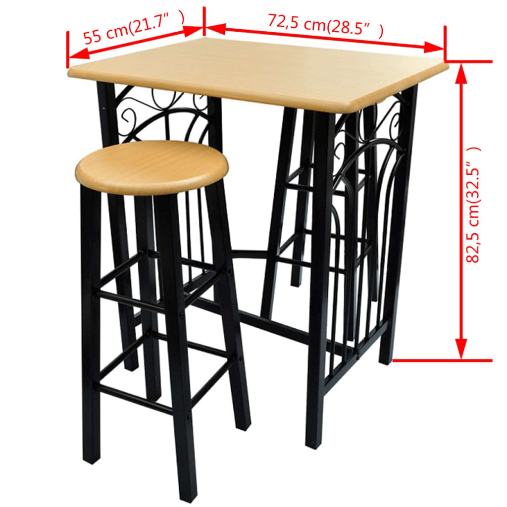CHARMMA Modern 4-Piece Dining Table Set - MDF Wood Kitchen & Breakfast Table with Chairs - Perfect for Small Spaces, Apartments & Family Meals