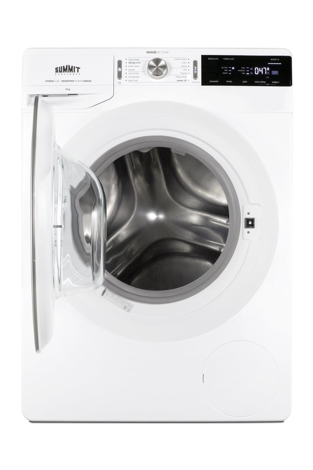 SUMMIT 24 Inch Front Load Washer - 208/240V Energy Efficient Laundry Machine (SLW241W) for Apartments, Small Homes & Compact Spaces