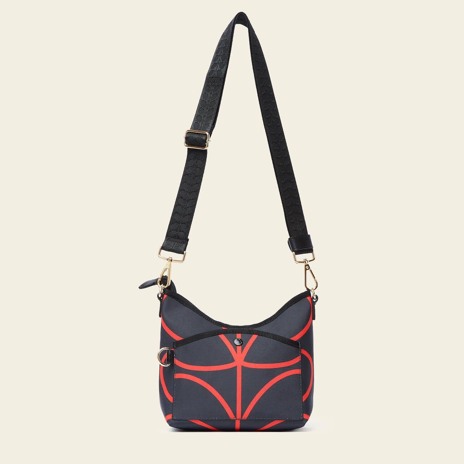 Stylish Carrymin Crossbody Bag in Linear Stem Navy - Perfect for Travel, Shopping & Everyday Use