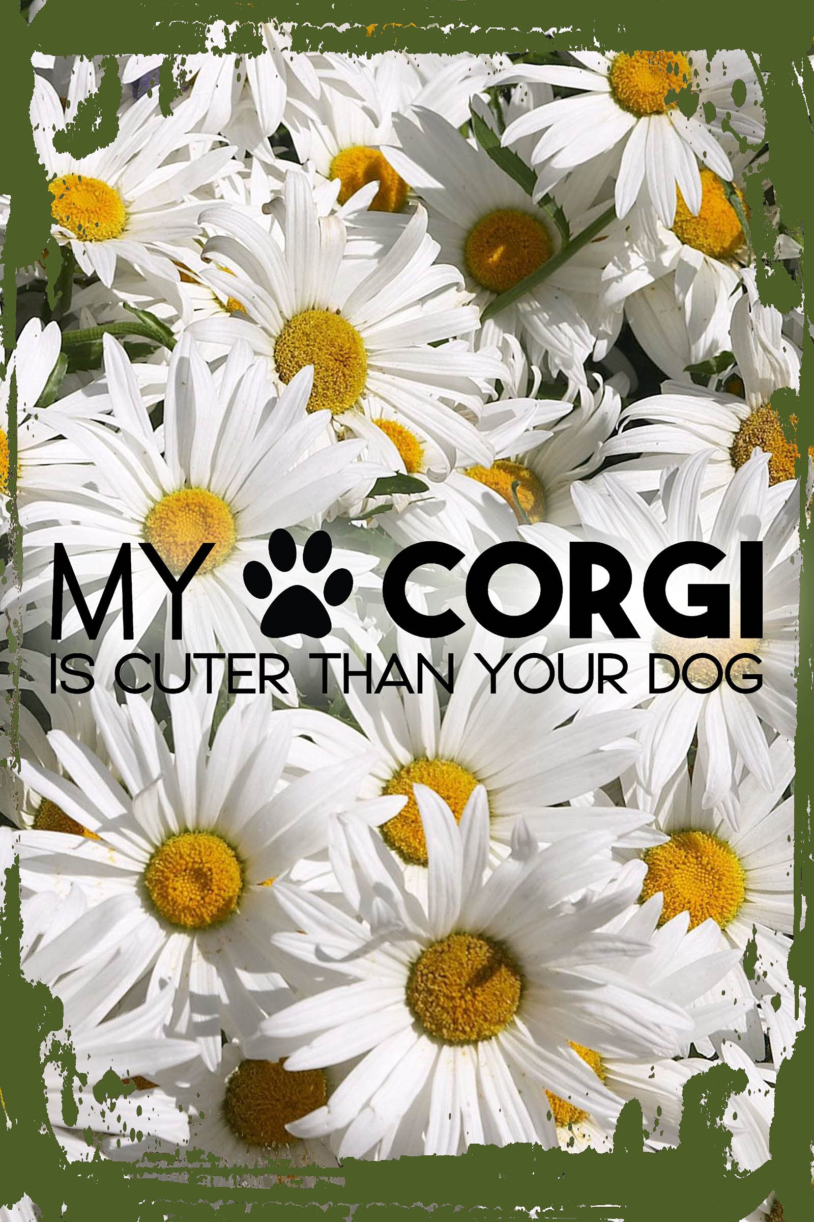 Funny Corgi Wall Art - 'My Corgi is Cuter Than Your Dog' Pet Lover Sign - 8x12 Inches Hanging Decor for Dog Owners - Perfect Gift for Dog Lovers & Home Office Decor