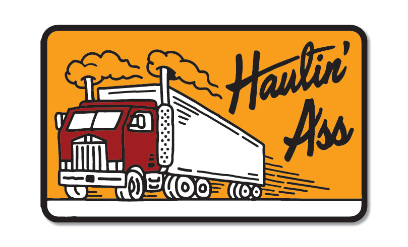 Haulin' A** Sticker - 3 Inch Funny Car Decal for Bumpers, Windows & Laptops - Perfect for Truck Drivers & Pranksters