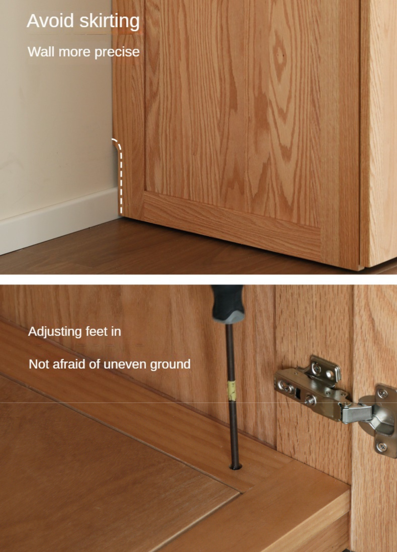 Oak Solid Wood Sectional Wardrobe - Spacious Modular Closet Organizer for Bedroom & Walk-in Closets | Durable Storage Solution for Clothes, Shoes & Accessories