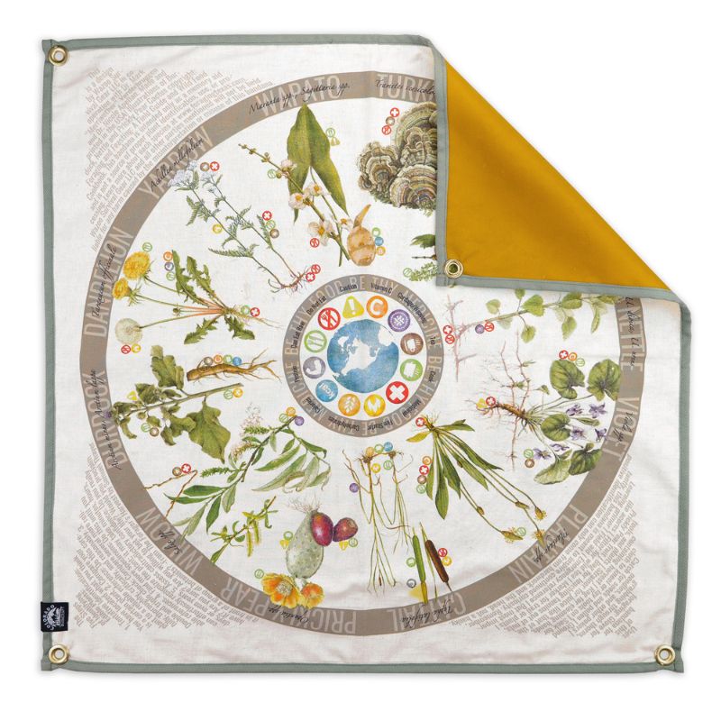 Wazoo Survival Gear Foraging Ground Cloth - Waterproof & Lightweight Outdoor Gathering Mat for Camping, Hiking, and Wilderness Survival