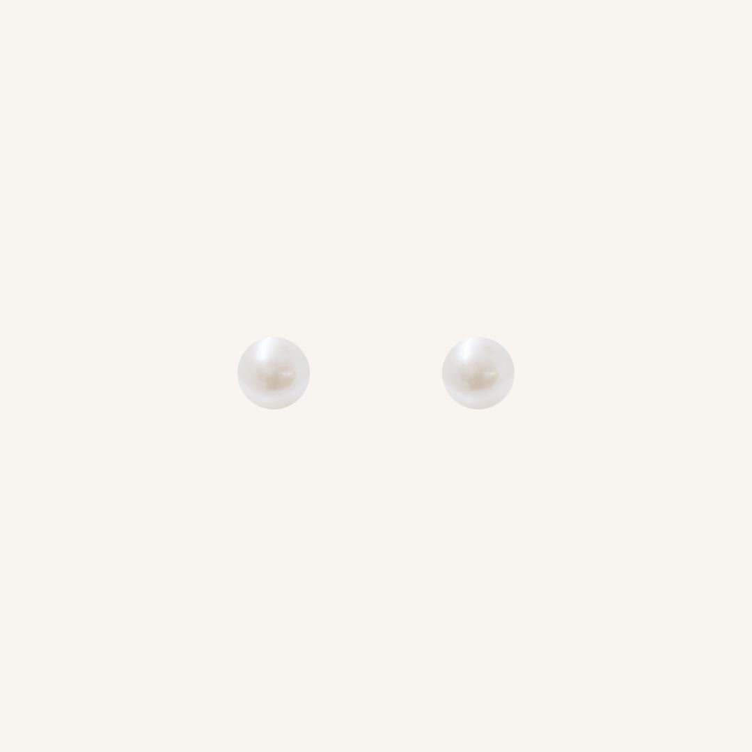 Lulu Pearl Stud Earrings - Natural Stone Jewelry for Women, Gift for Her | Perfect for Weddings, Parties & Everyday Wear