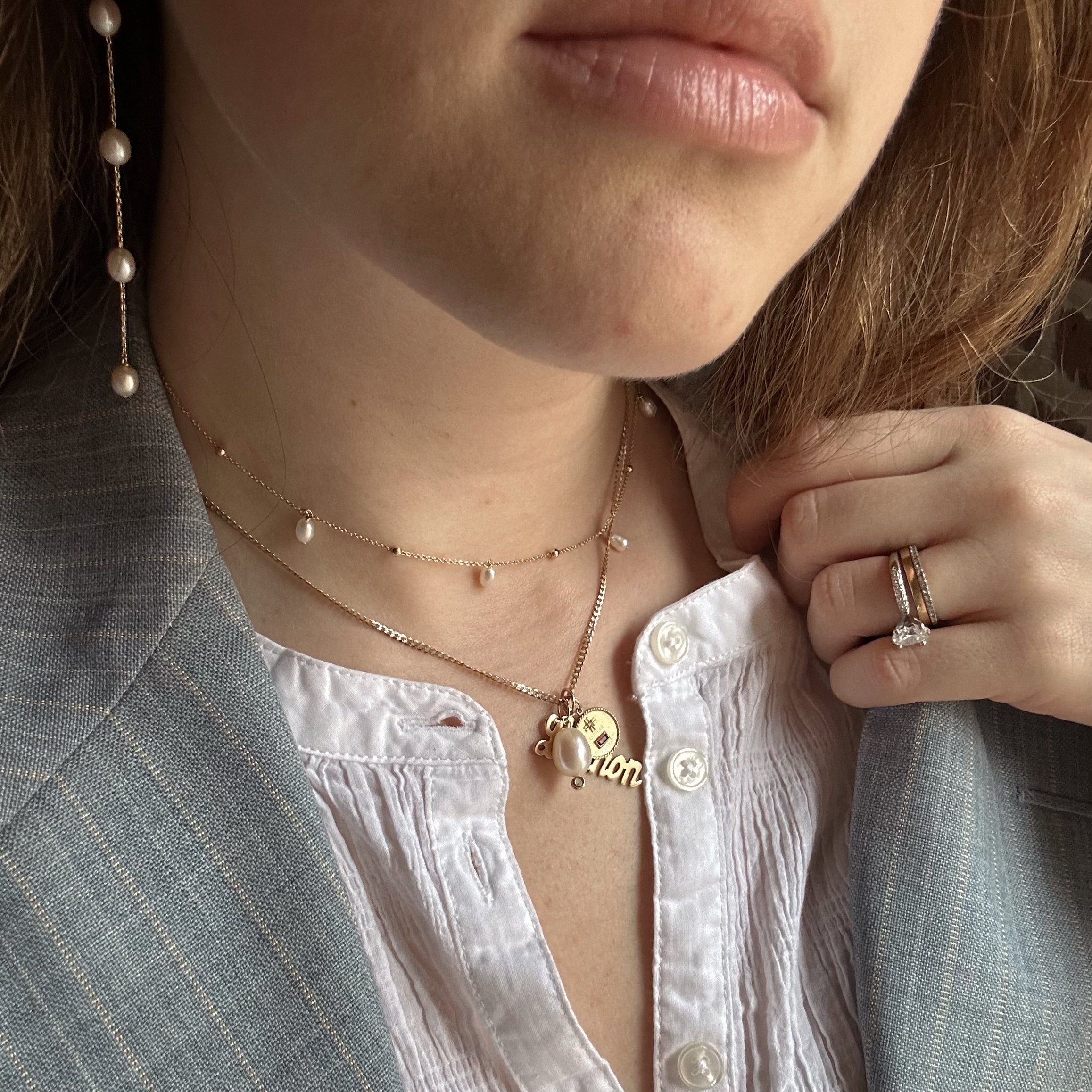 Solid Gold Pearl Droplet Necklace - Elegant 14K Gold Dainty Pearl Pendant for Women | Perfect for Weddings, Anniversaries & Special Occasions