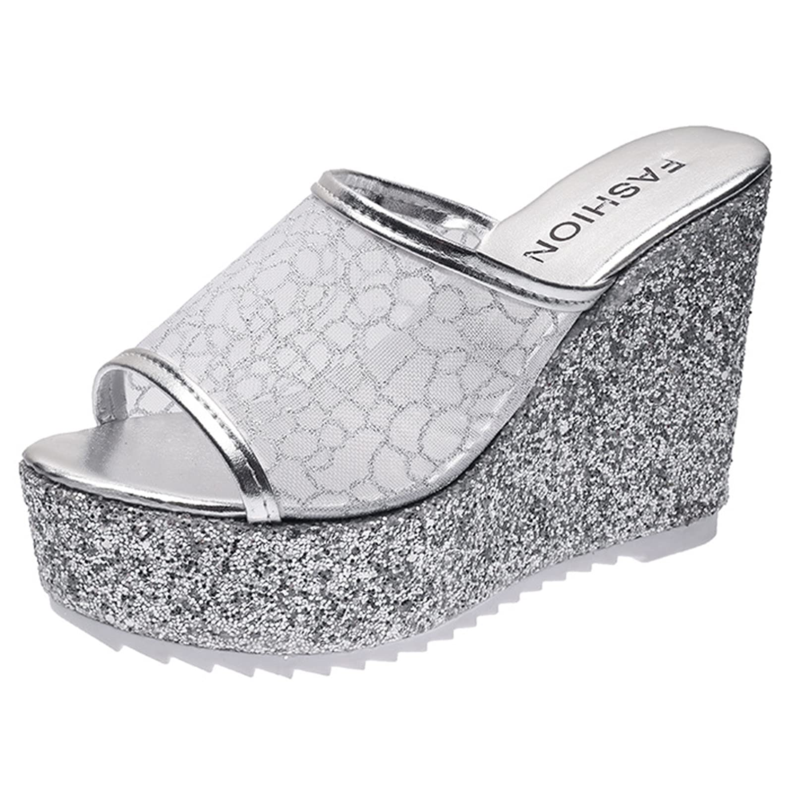 USYFAKGH Women's Platform Wedge Sandals with Ankle Strap - Open Toe Summer Shoes for Beach, Party & Casual Outfits