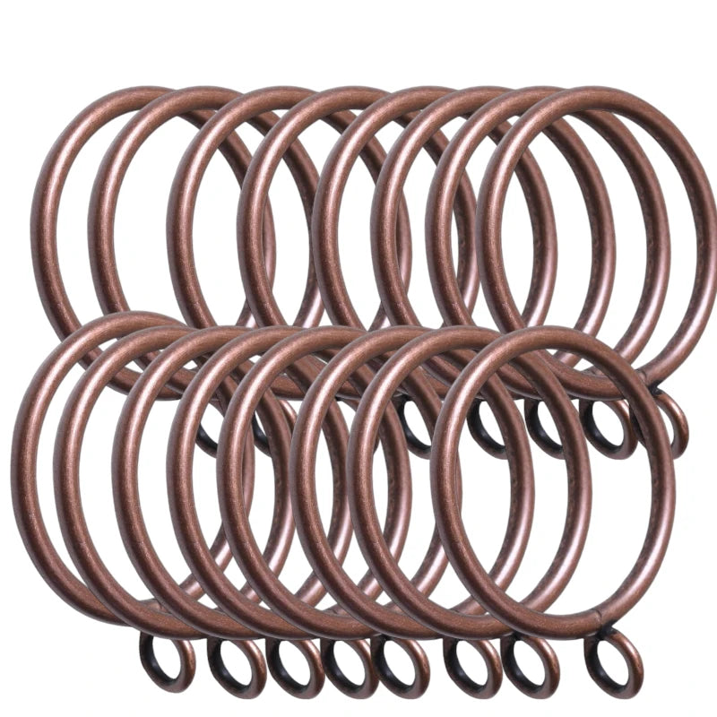 Heavy Duty Metal Curtain Rings with Eyelets - 32 Pack for Durable Drapery Hooks, Blackout Curtain Hangers - Perfect for Home, Office, and Hotel Window Treatments