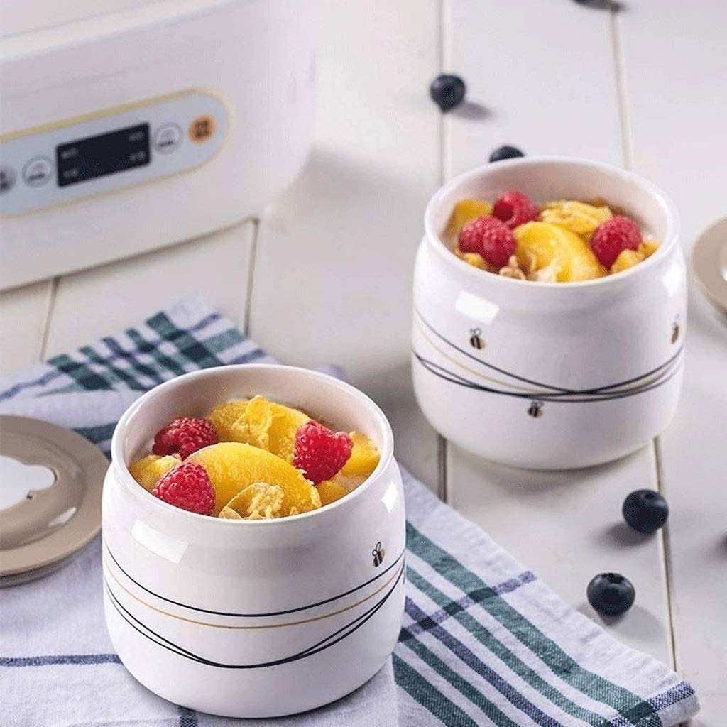 Automatic Yogurt Maker for Home Use - 304 Stainless Steel Liner, 360° 3D Heating System with 2 Large + 6 Small Inner Tanks - Perfect for Healthy Breakfast, Snacks & Family Yogurt Making