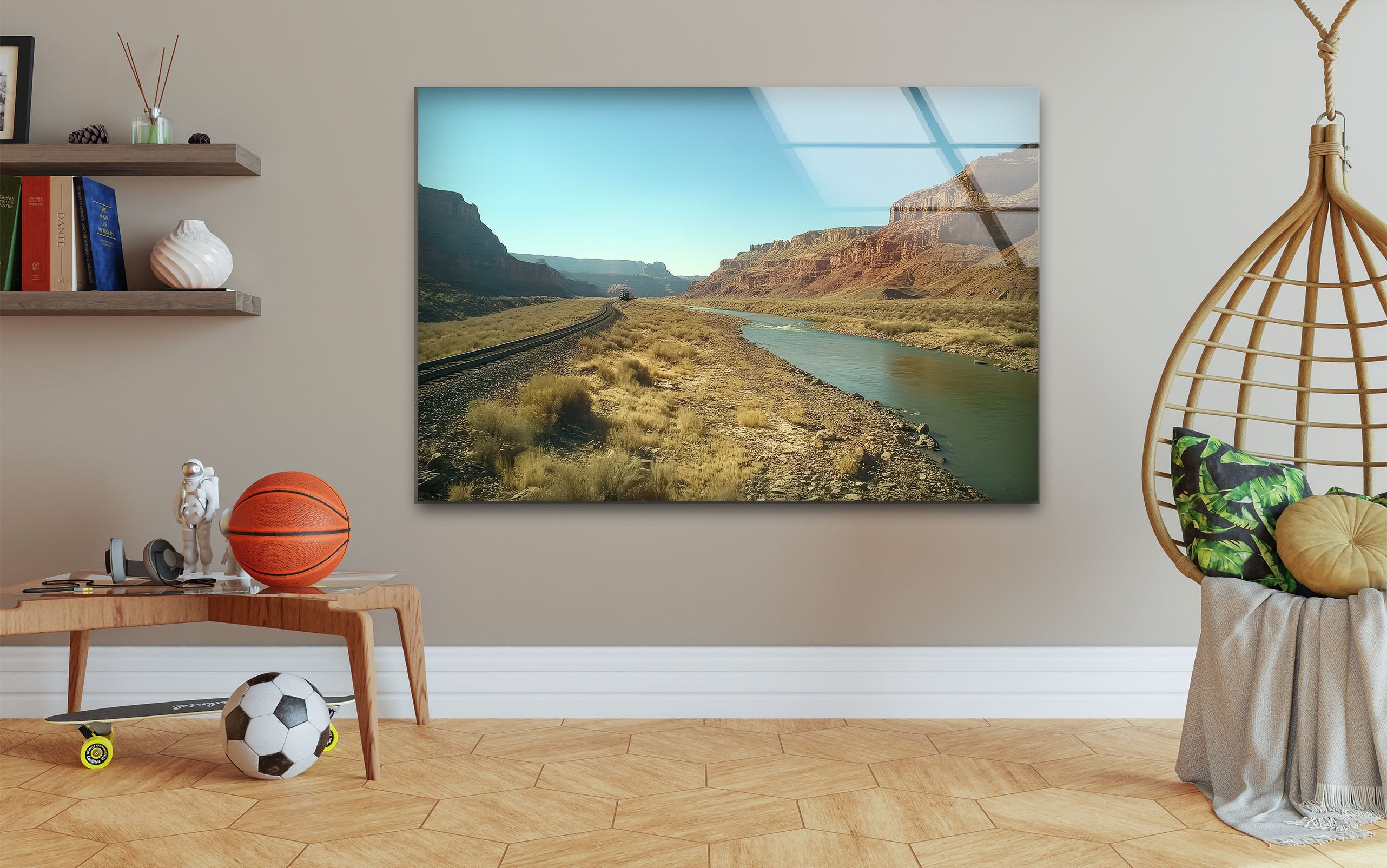 Stunning Utah Mountains Glass Wall Art - Handcrafted Landscape Decor for Living Room, Bedroom & Office | Perfect Gift for Nature Lovers