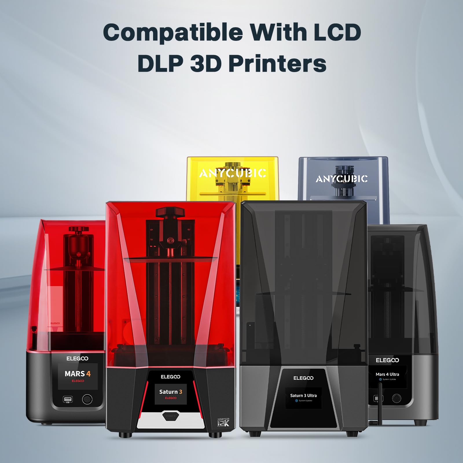 ELEGOO ABS-Like 3D Printer Resin - 405nm UV-Curing LCD Photopolymer Resin for High Precision Fast Printing | Non-Brittle Standard Resin for LCD 3D Printers | Clear Blue 2000g | Ideal for Miniatures, Jewelry & Prototyping