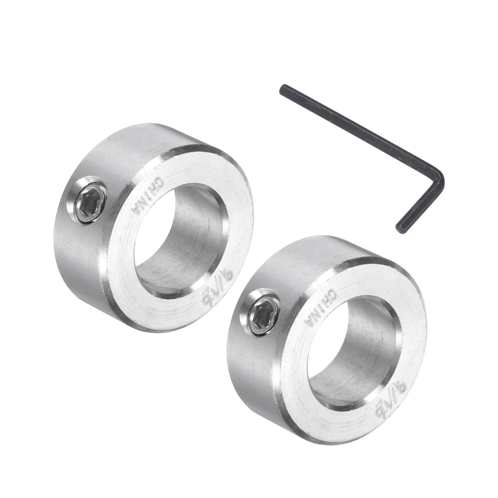 uxcell 2 Pcs 304 Stainless Steel Set Screw Shaft Collar - 9/16