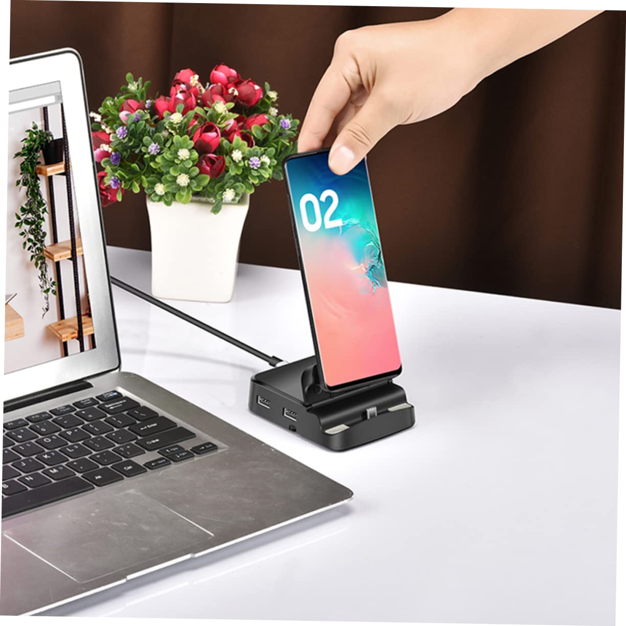 USB C Hub with 8 Ports - Aluminum Alloy Docking Station for Laptop & Phone - Home & Office Use