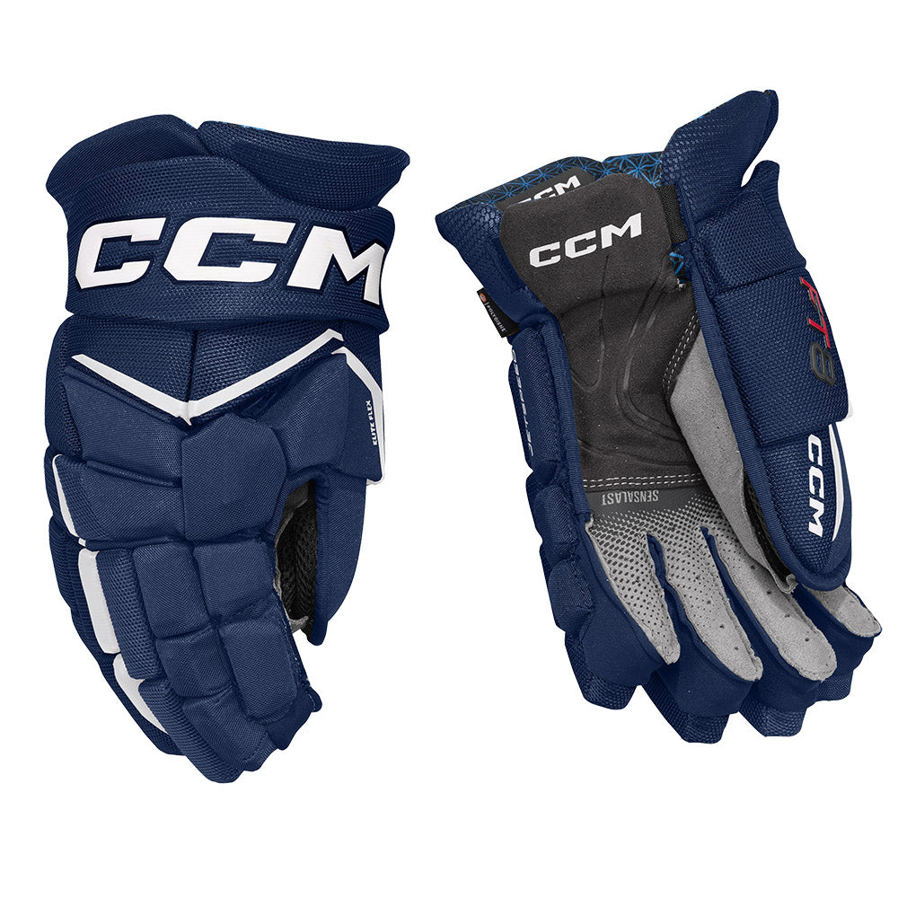 CCM Jetspeed FT8 Senior Ice Hockey Gloves - Protective Hockey Gear for Men & Women - Perfect for Games, Practices & Competitive Play