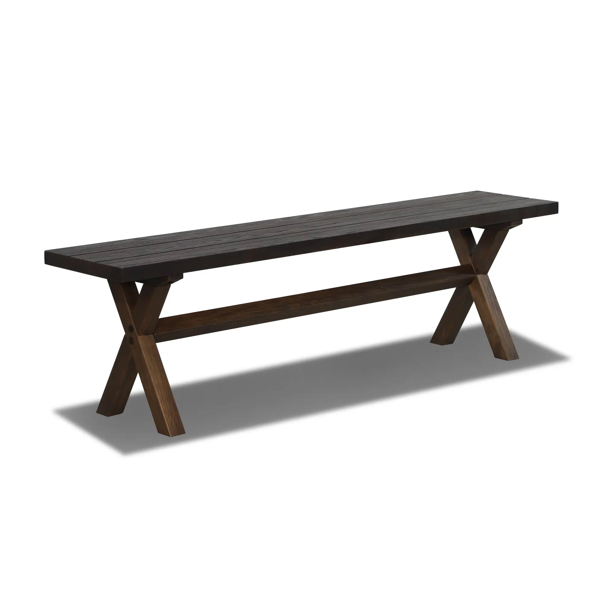 Solid Wood Bench - Cascais Style Handcrafted Wooden Bench for Patio, Garden, or Entryway - Durable & Weather-Resistant Outdoor Seating